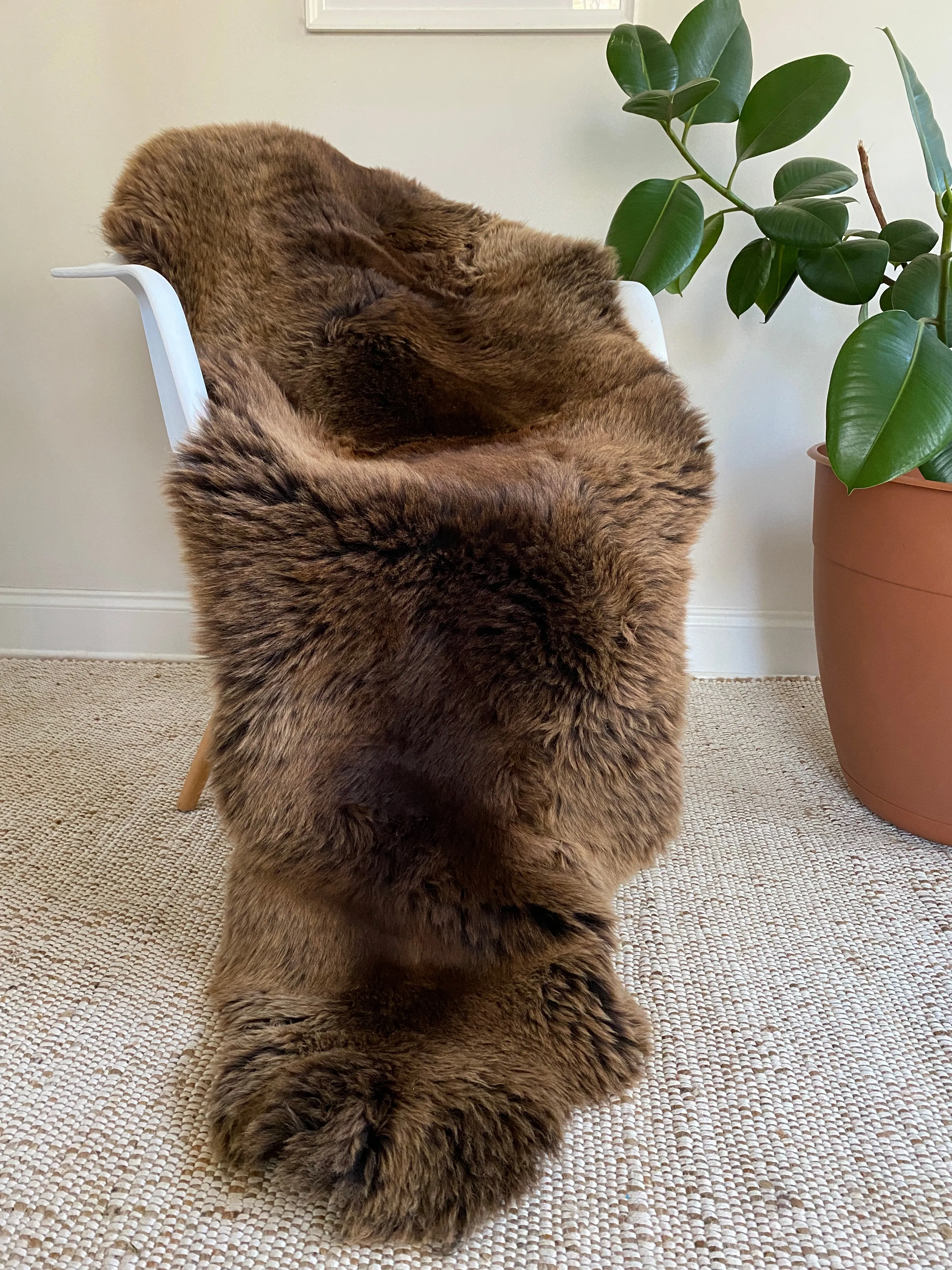 Vibrant Brown Double Sheepskin