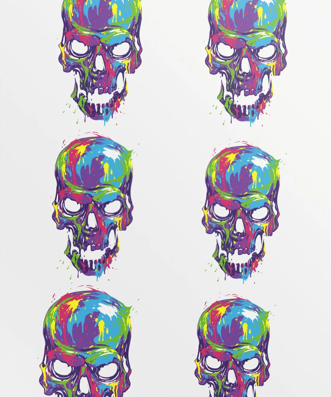 Vibrant Graffiti Skullwork