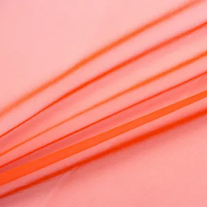 Vibrant Orange Silk Chiffon