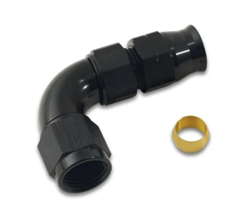 Vibrant Performance 90 Degree 8 AN Female to 1/2 in Tube End - Black