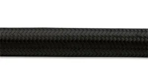 Vibrant Performance Braided Nylon Hose - 6 AN - 50 ft - Black