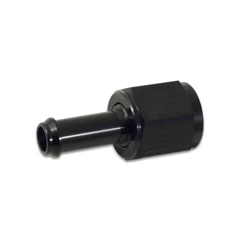Vibrant Performance Straight 8 AN Female Swivel to 3/8 in Hose Barb Adapter - Black