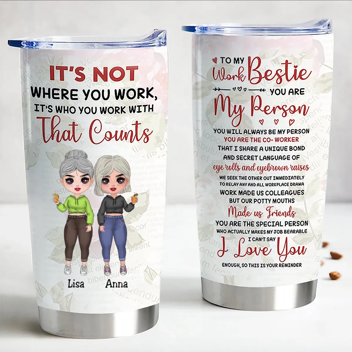 Vibrant Personalized 20oz Stainless Steel Tumbler - Where Collaboration Counts