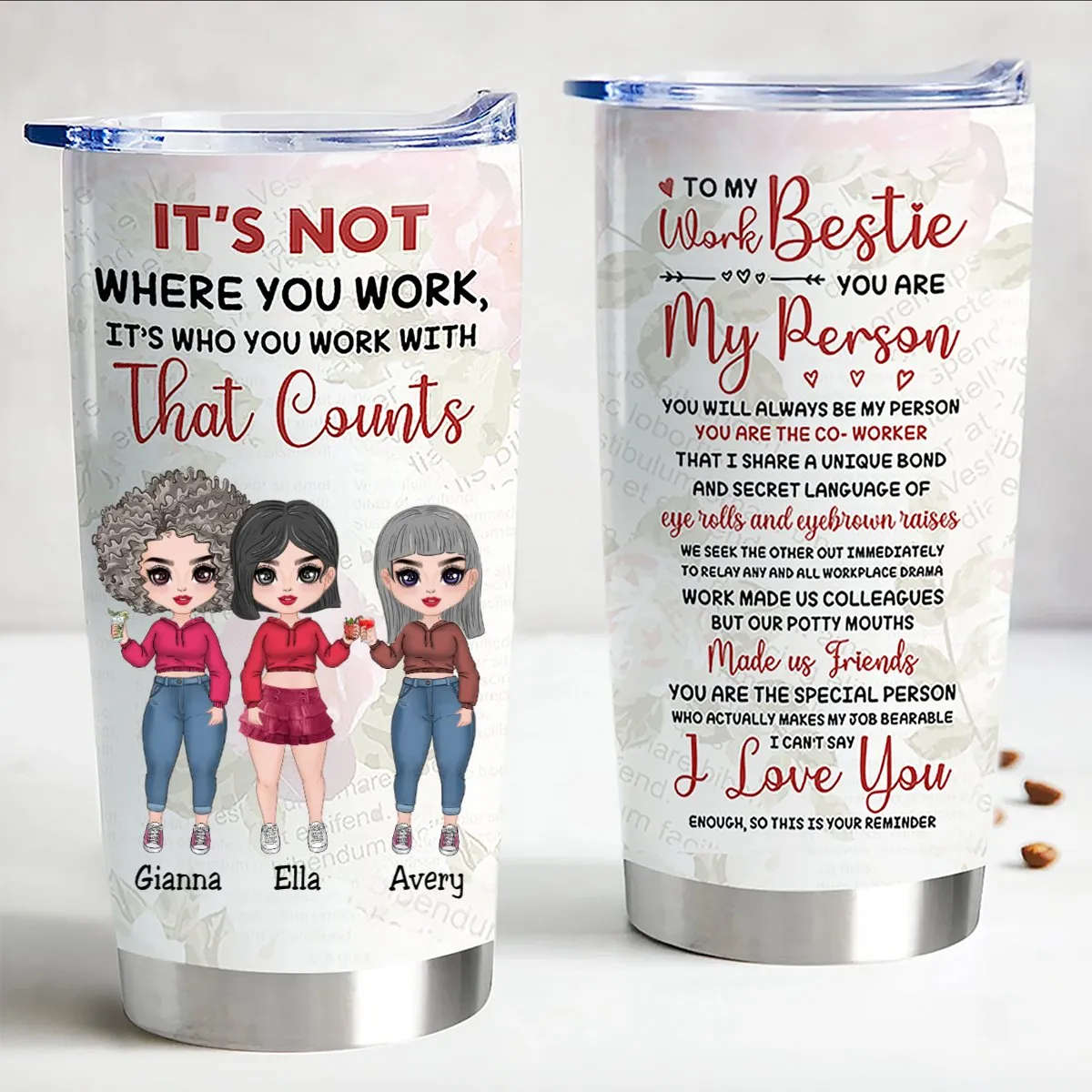 Vibrant Personalized 20oz Stainless Steel Tumbler - Where Collaboration Counts