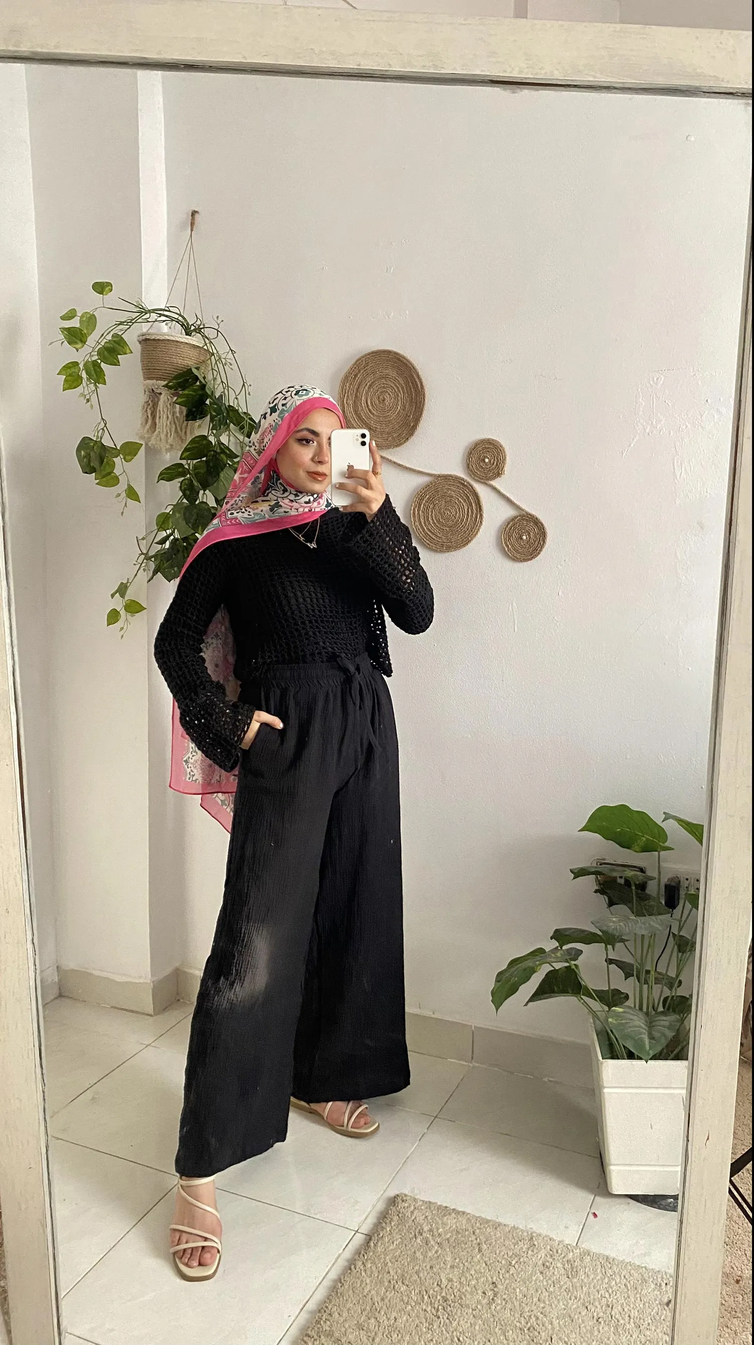 Vibrant Pink Chiffon Scarf - Allura