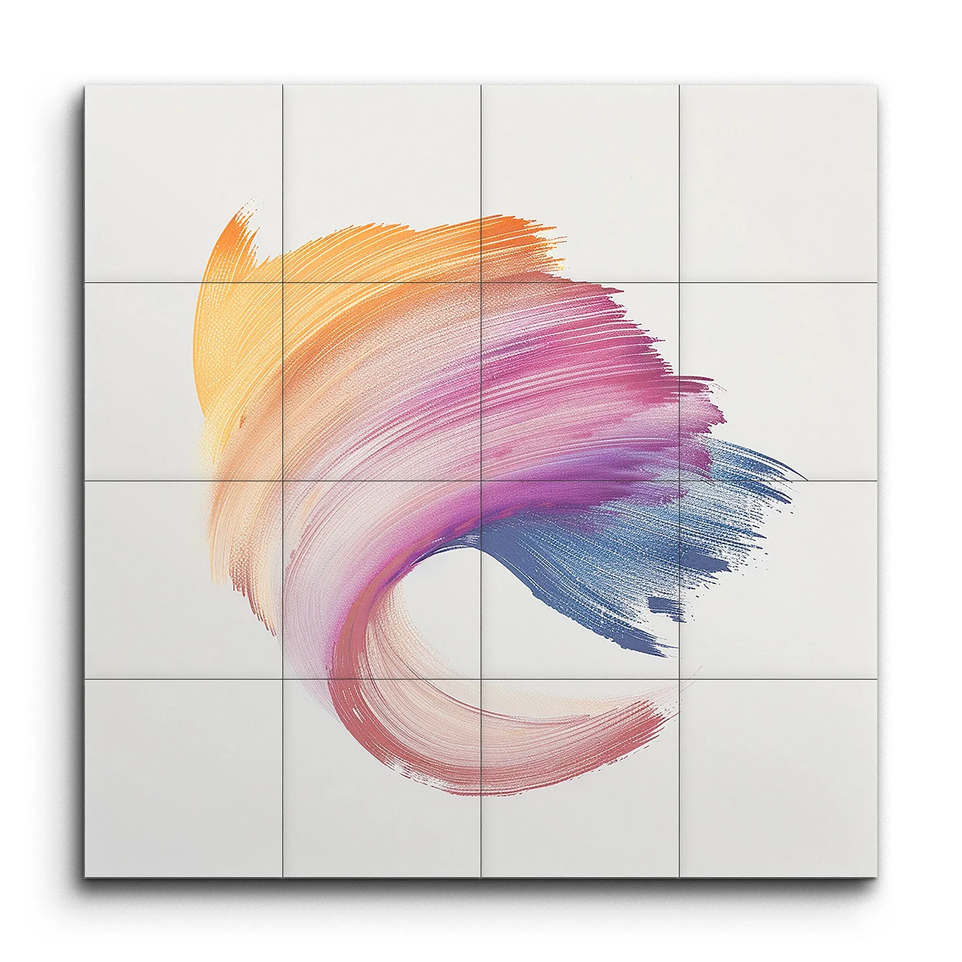 Vibrant Spectrum Brushstroke Art