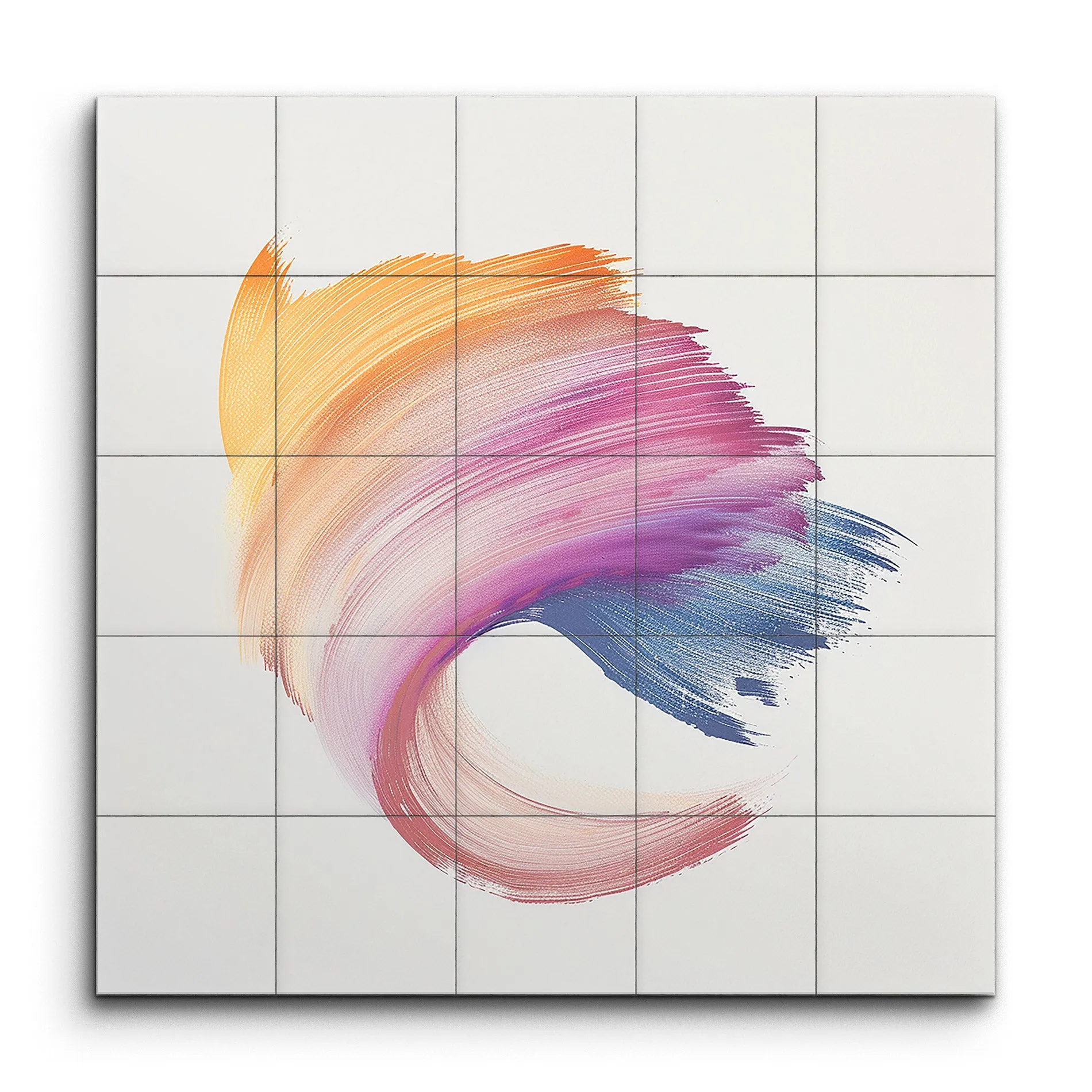 Vibrant Spectrum Brushstroke Art