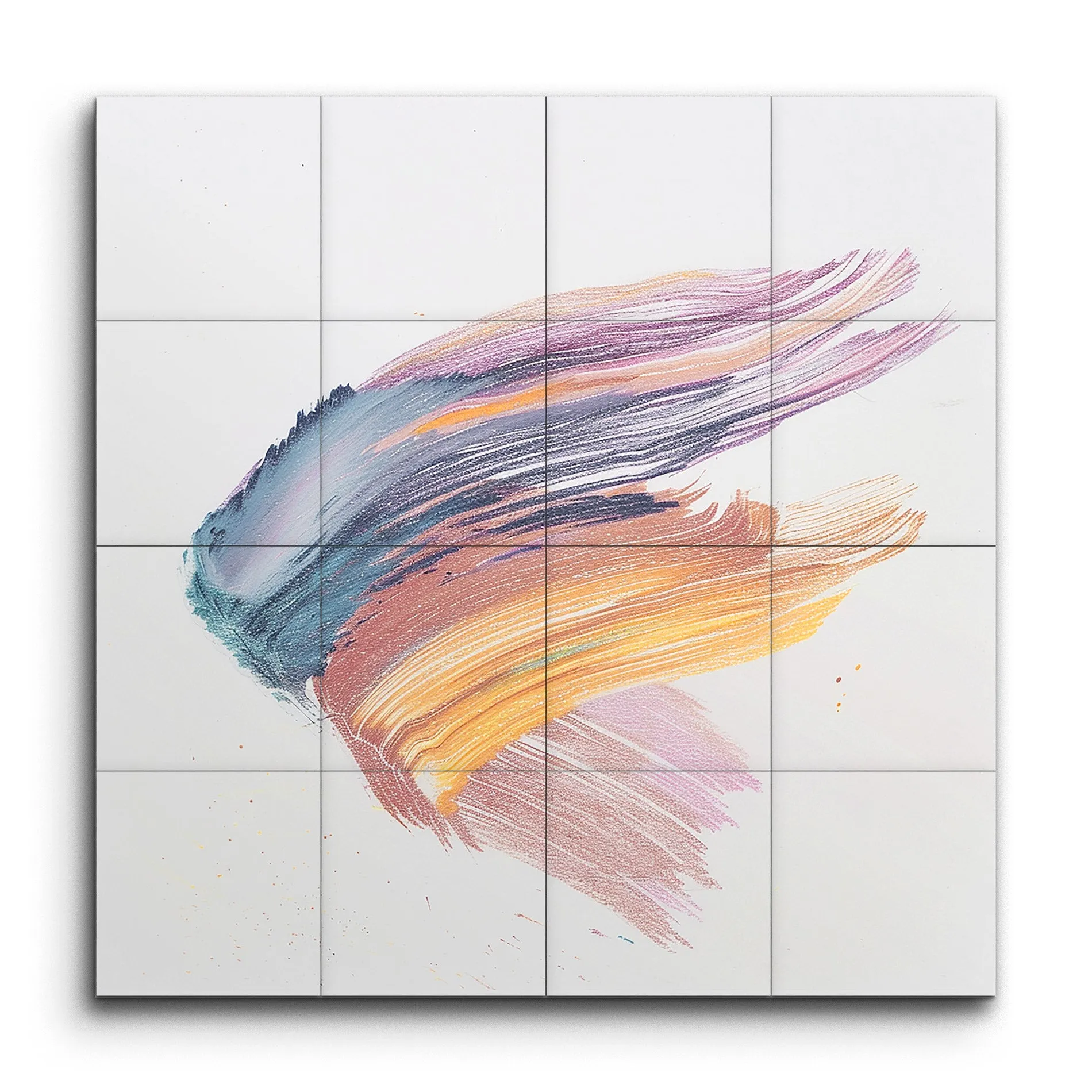 Vibrant Spectrum: Dynamic Brushstroke Art