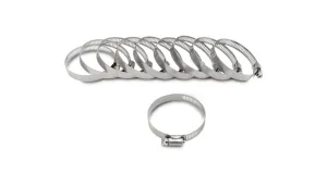 Vibrant S.S. Worm Gear Clamps (Pack of 10) - Clamping Range: 0.44"-0.90"  - 12151