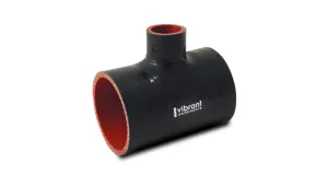 Vibrant T-Hose Silicone Hose, I.D. 2.50"; Overall Length: 4"; Branch I.D. 1"  - 19689