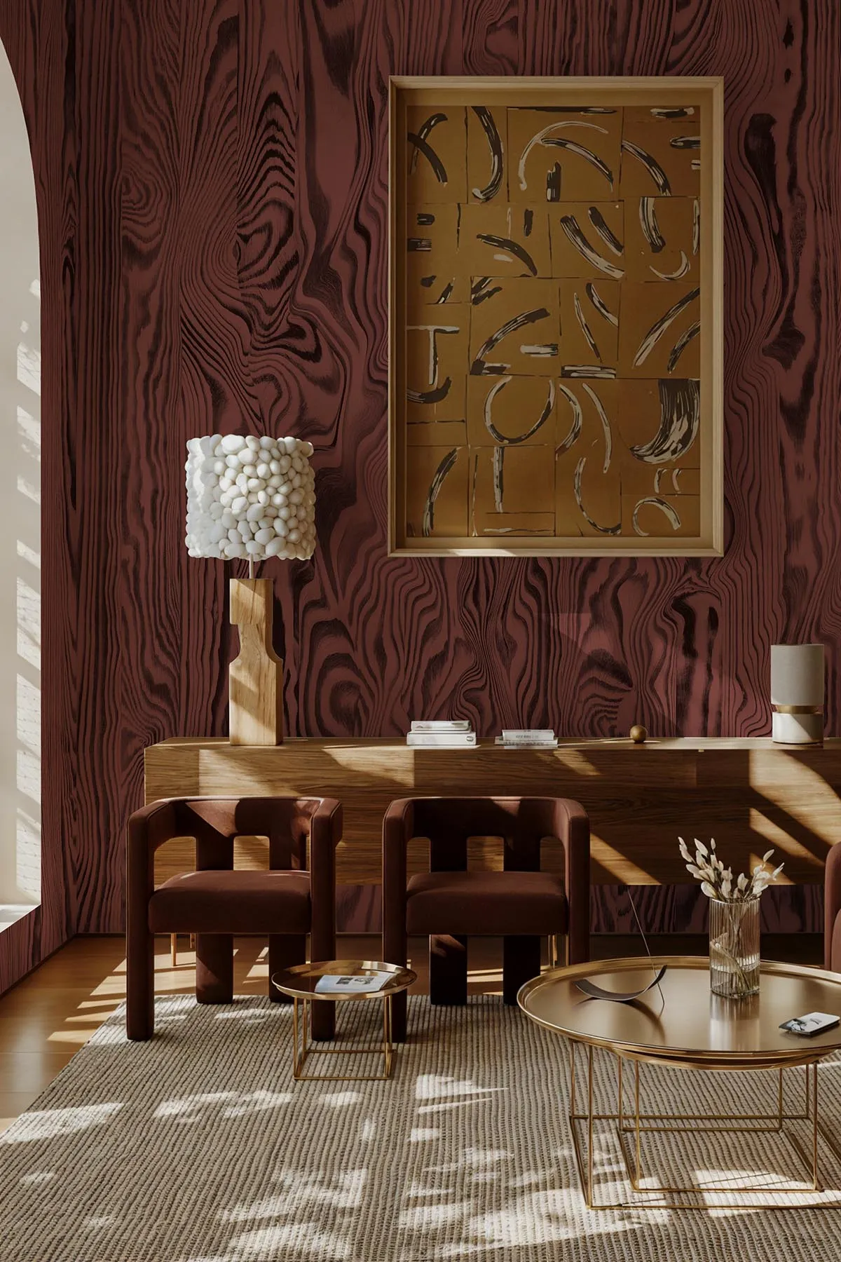 Vibrant Veneer Marsala Red