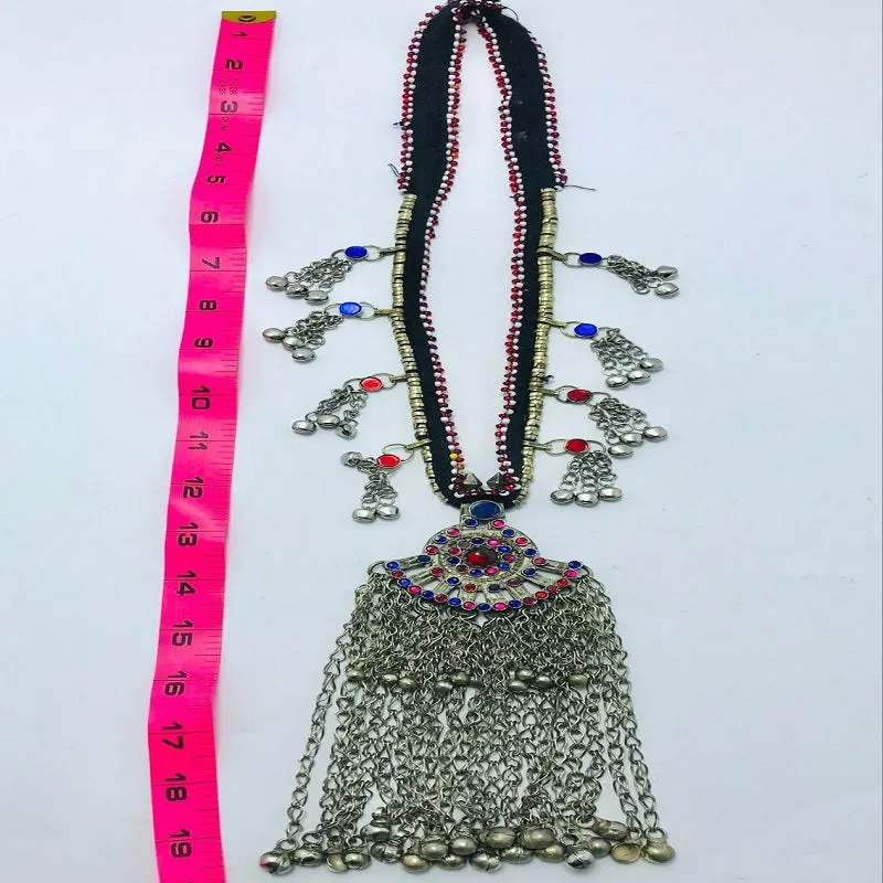 Vintage Kuchi Long Bells Pendant Necklace