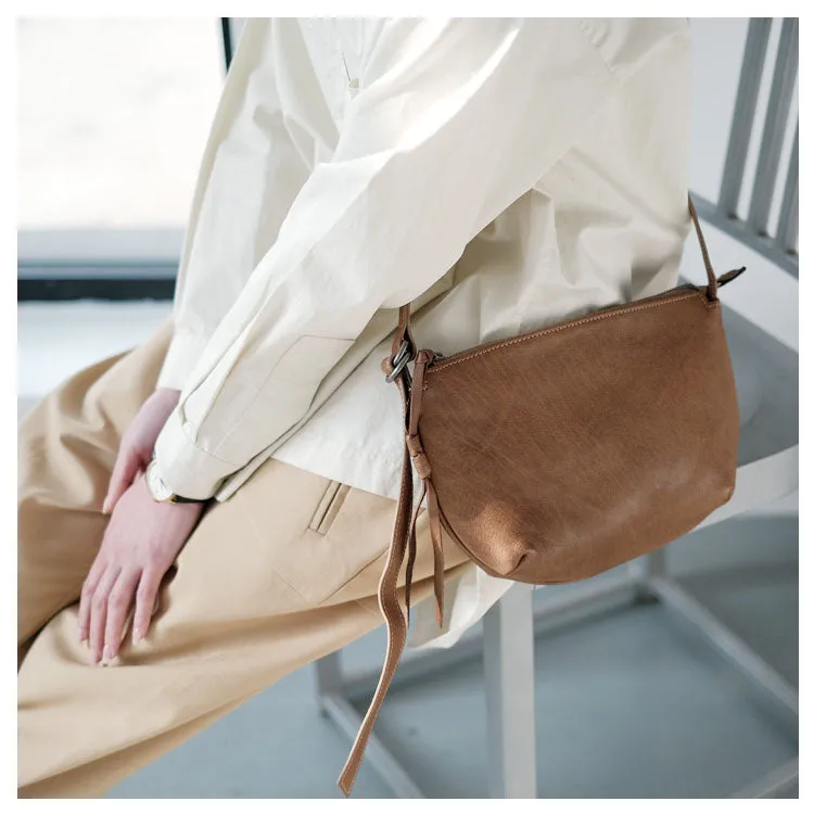 Vintage Ladies Boho Leather Side Cross Body Bags With Fringe for Women