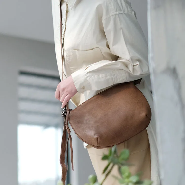 Vintage Ladies Boho Leather Side Cross Body Bags With Fringe for Women
