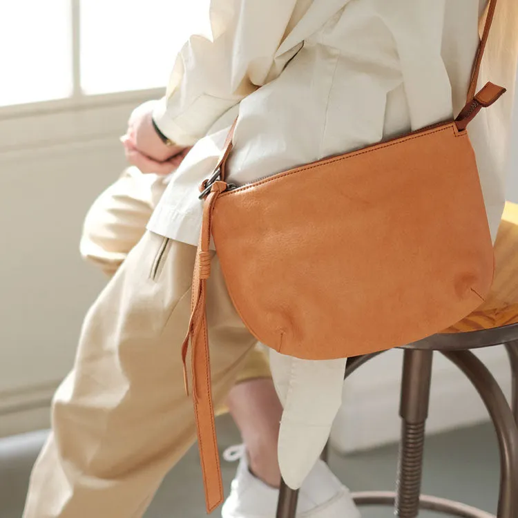 Vintage Ladies Boho Leather Side Cross Body Bags With Fringe for Women