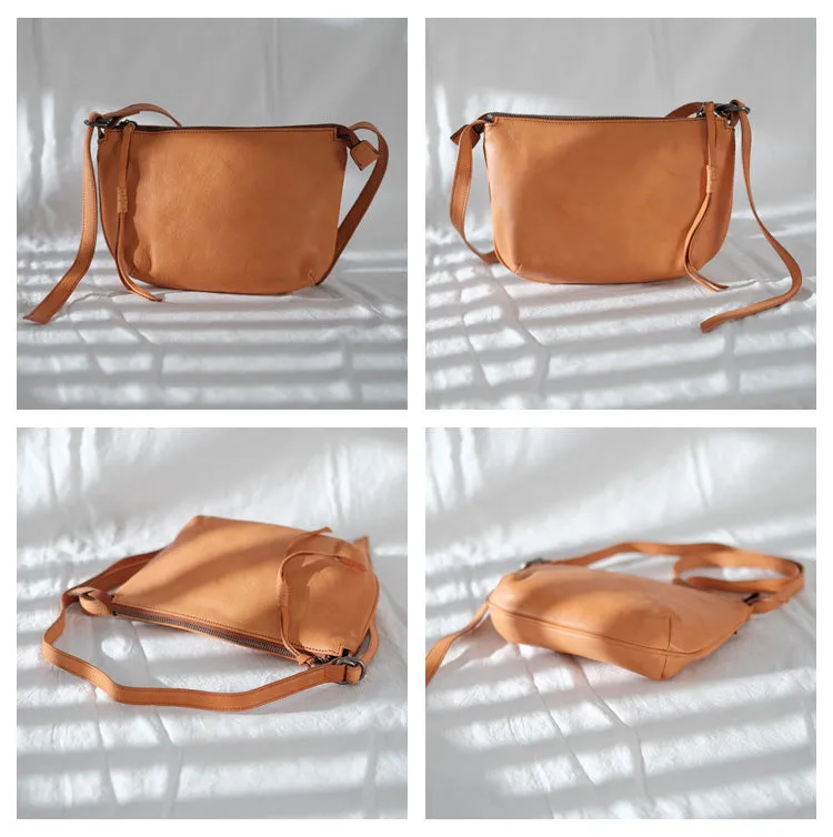 Vintage Ladies Boho Leather Side Cross Body Bags With Fringe for Women