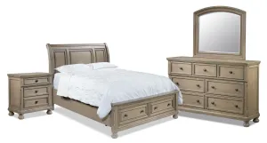 Viola 6-Piece Queen Bedroom Set - Grey