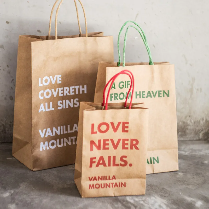 VM | Bag | Shopping Bag | Paper Big 22 x 32 x 11cm - Craft / White