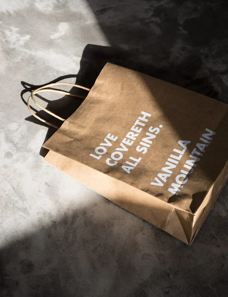 VM | Bag | Shopping Bag | Paper Big 22 x 32 x 11cm - Craft / White
