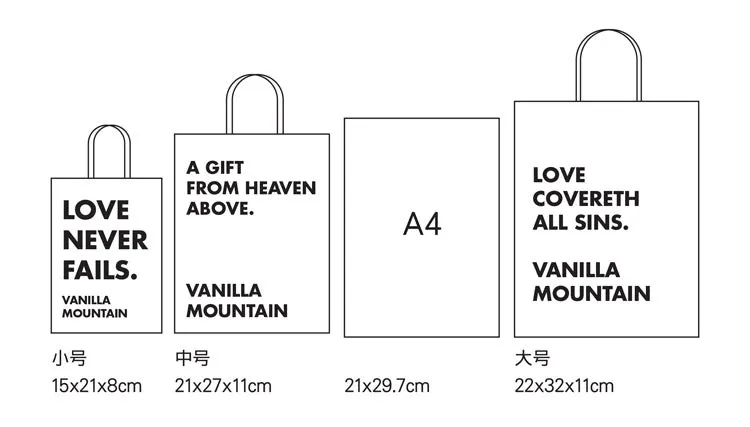 VM | Bag | Shopping Bag | Paper Big 22 x 32 x 11cm - Craft / White