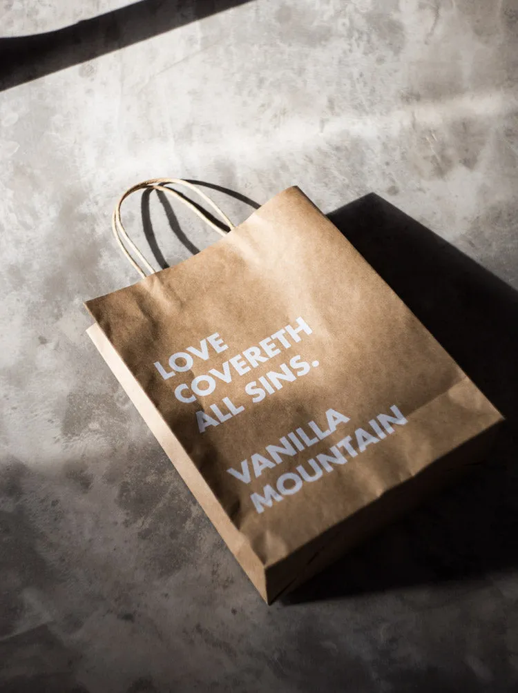 VM | Bag | Shopping Bag | Paper Big 22 x 32 x 11cm - Craft / White