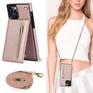 Wallet Case - Zipper Phone Case - Crossbody Phone Holder