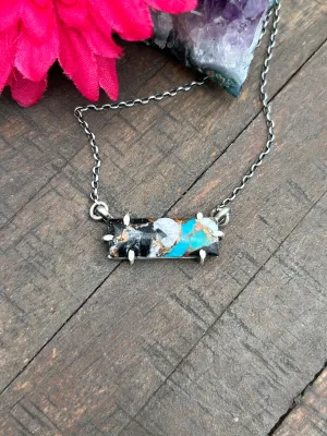 Waterproof Kingman White Buffalo Remix Bar Necklace #6