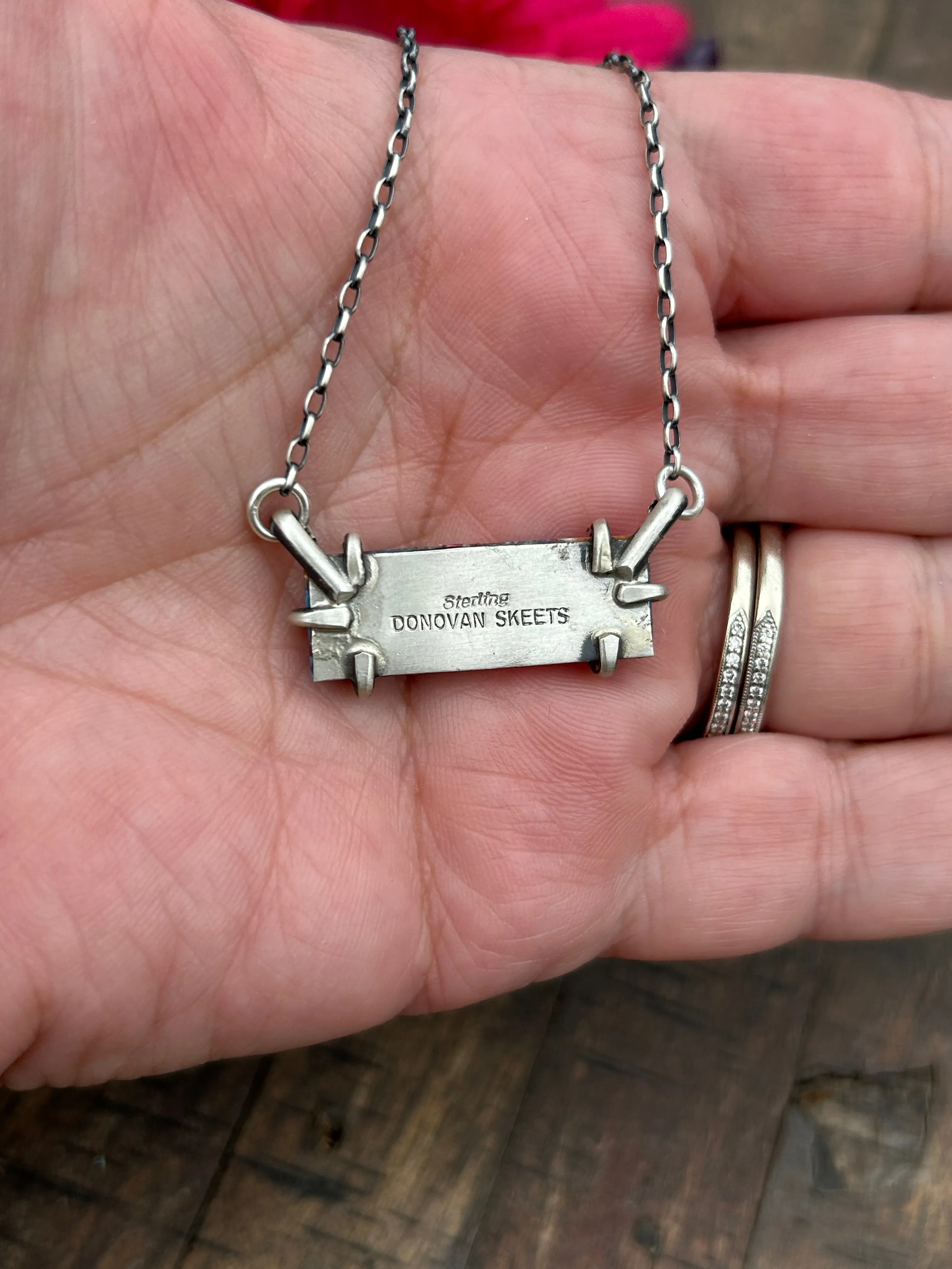 Waterproof White Buffalo Remix Bar Necklace #11