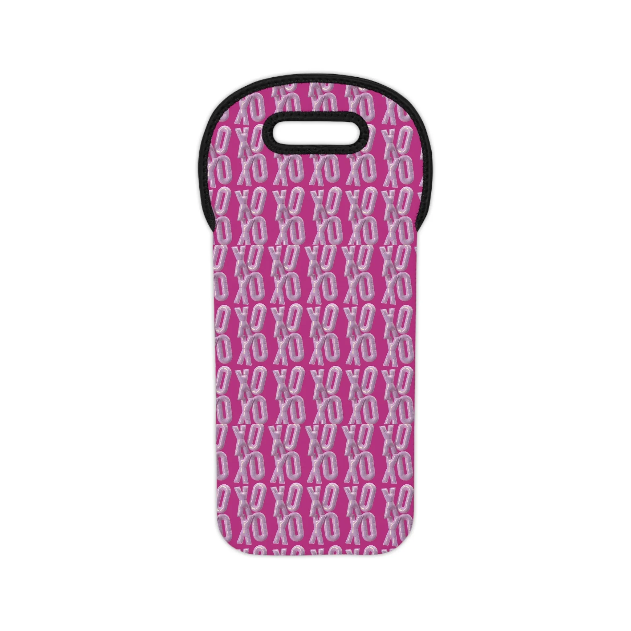 Wine Tote Bag: Kiss Kiss XOXO Design