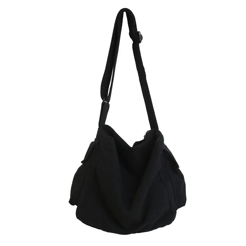Women Men Crossbody Bag Canvas Hobo Bag  Casual Large Tote Bag