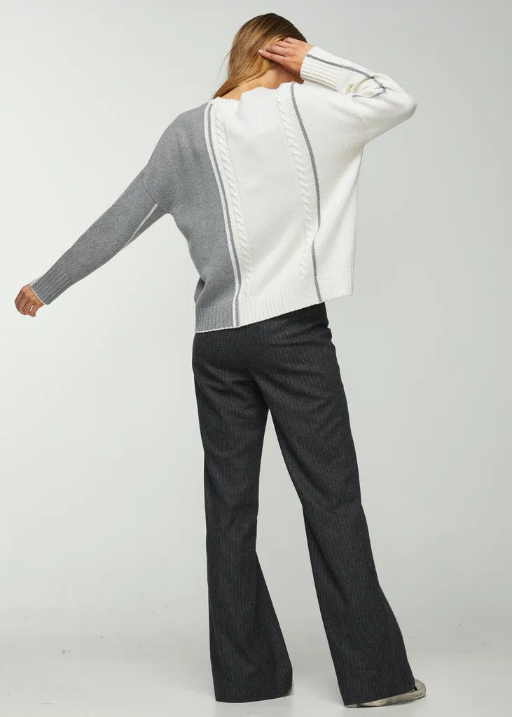 Women's Cable Trim Sweater