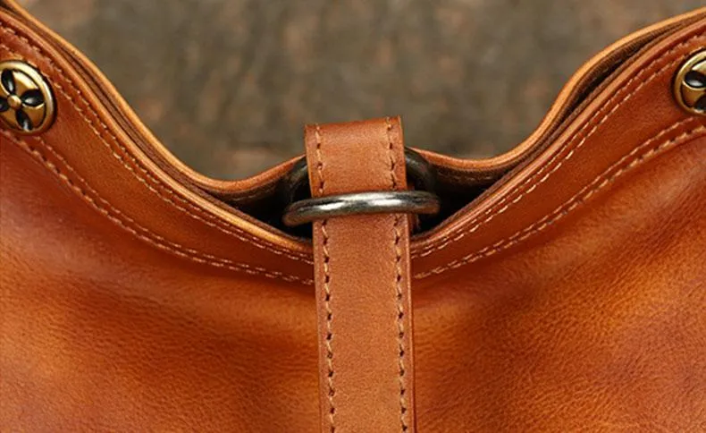 Women's Genuine Leather Handbags Over The Shoulder Purse For Women