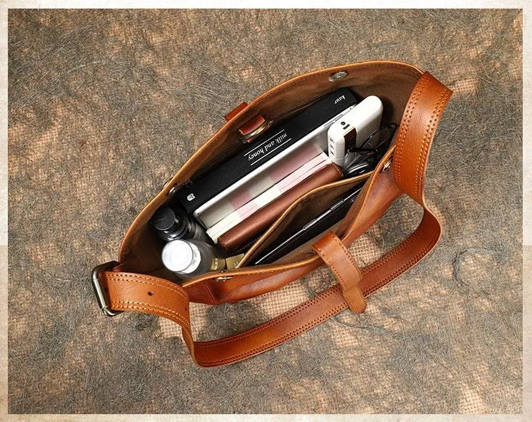 Women's Genuine Leather Handbags Over The Shoulder Purse For Women