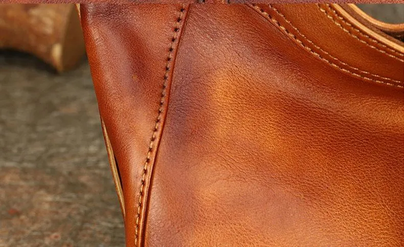 Women's Genuine Leather Handbags Over The Shoulder Purse For Women
