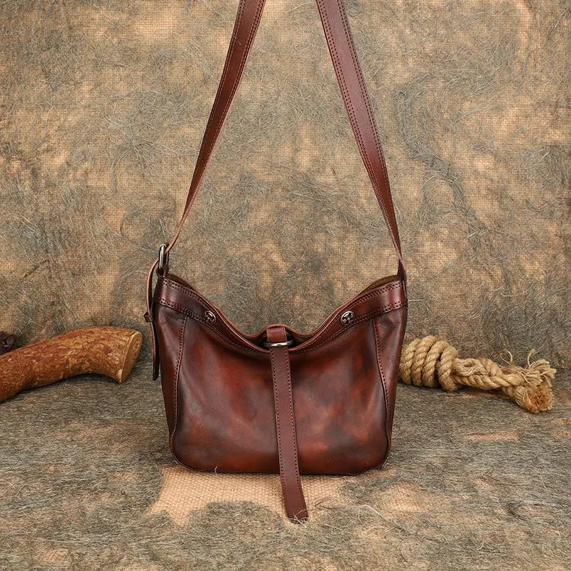 Women's Genuine Leather Handbags Over The Shoulder Purse For Women