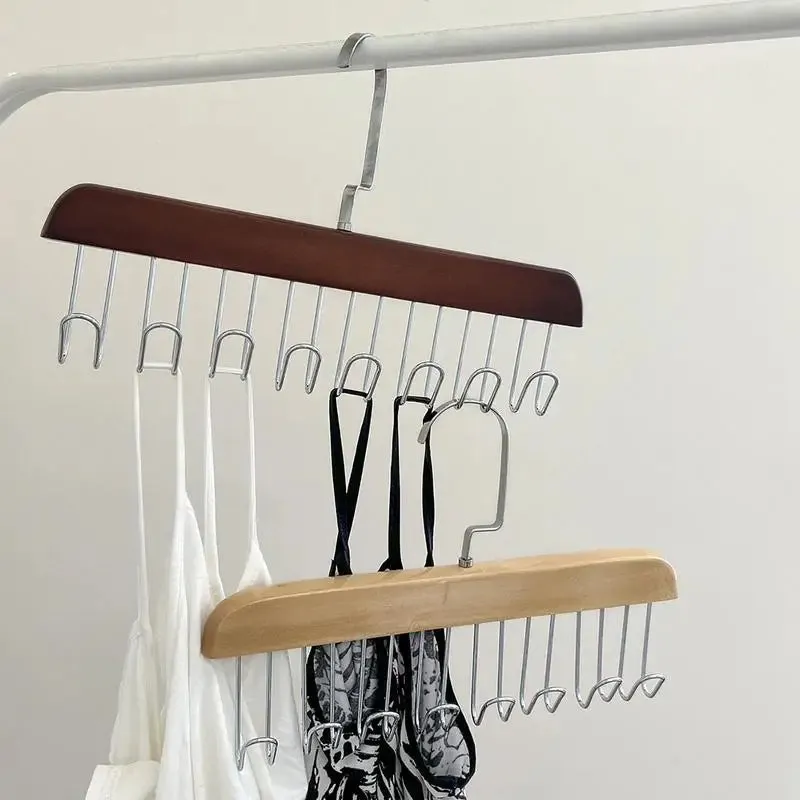 Wooden Wardrobe Wonder: 8-Hook Bra Hanger