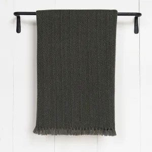 Woodland Green Handwoven Cashmere Throw