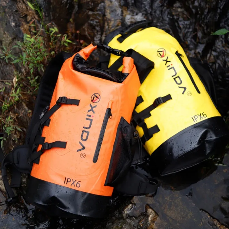 XINDA H-BAG03 30L Outdoor Waterproof Upstream Storage Shoulder Mountaineering Bag(Black)
