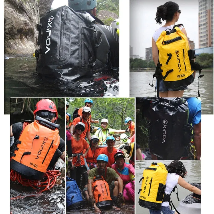 XINDA H-BAG03 30L Outdoor Waterproof Upstream Storage Shoulder Mountaineering Bag(Black)